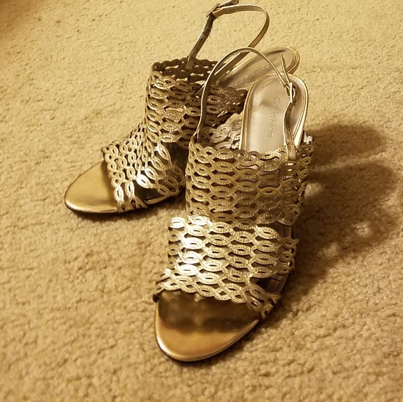 Softest leather Calvin Klein Heels - Picture 1 of 3